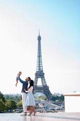 Professional portrait session in Montmartre, Paris for solo traveler