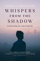 book cover with a person looking to the distance at dusk