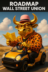 a cartoonish character is driving a car with a cowgirl on it