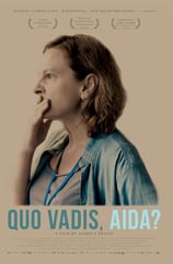 Poster for Jasmila Žbanić's 'Quo Vadis, Aida?' screening hosted by Auckland International Film Club