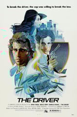 Poster for 'The Driver' screening hosted by Auckland International Film Club.