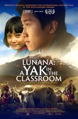 Poster for Lunana: A Yak in the Classroom' screening hosted by Auckland International Film Club