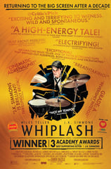 Poster for 'Whiplash' screening hosted by Auckland International Film Club.
