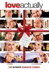 Poster for Richard Curtis's Love Actually screening hosted by Auckland International Film Club