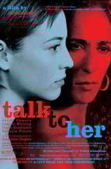 Poster for Pedro Almodóvar's Talk to Her screening hosted by Auckland International Film Club.