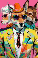 a fox in a suit and tie