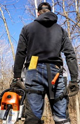 man with chainsaw