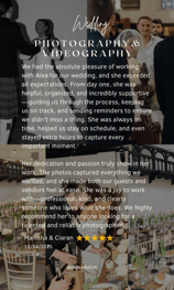 a wedding photographer's wedding day at the wedding venue