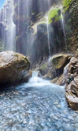 Beautiful view of umbrella waterfall Pakistan 