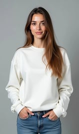 Women's White Sweatshirt