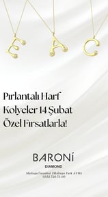 Baroni Post Tasarımı Harf Kolyesi