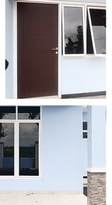 Pintu Solid Wood Panel untuk proyek LANUD Surade - Sukabumi, Jawa Barat