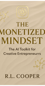 The Monetized Mindset eBook cover – beige and gold digital design 