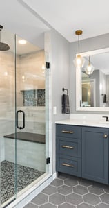 our Dream Bathroom Starts with Stylish Vanities, Modern Fixtures, and Expert Design!
