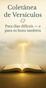 Capa do eBook Coletânea de Versículos com fundo bege e título para dias difíceis e bons momentos