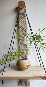 colgador de macramé estantería