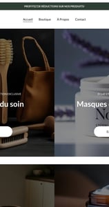 Exemple de site e-commerce conçu par Solufy avec interface de vente en ligne