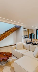 a living room with a couch and a table in Costa Rica