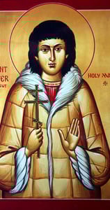 A religious icon of Saint Peter The Aleut