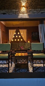 Mountain-facing boutique room with traditional decor at ilika Resorts