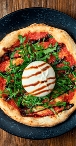 Pizza de Burrata de Búfala