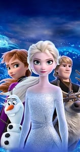 Elsa, Anna, de prins, olaf en het rendier uit Frozen 2
