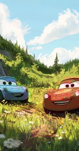 Twee figured uit disney's cars