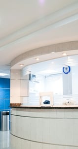 A spotless medical centre reception after Bryte Cleaning services cleaned it