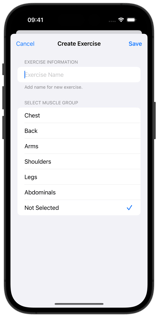 Weights app presentation screenshot