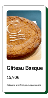 gâteau basque à la crème