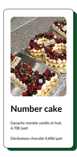 number cake aux fruits rouges