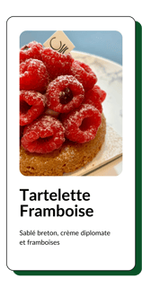 tartelette gourmande à la framboise