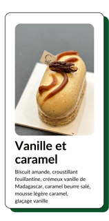 entremet vanille et caramel