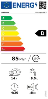 Energielevel von Siemens SN43HW00CS