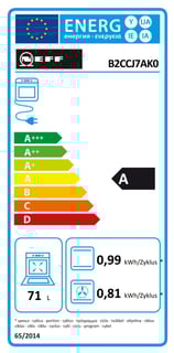 Energielevel von NEFF B2CCJ7AK0