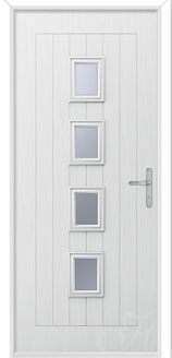what front door with four square glass