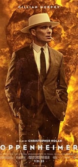 Cillian Murphy sur une affiche du film Oppenheimer, de Christopher Nolan