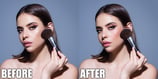 before and after makeup enhancement fashion editing