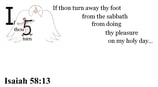 Isaiah 58:13 Say it slow