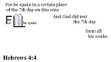 Hebrews 4:4 Say it slow
