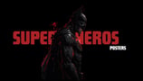 Superhero posters category with iconic comic and movie characters