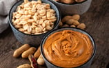 three bowls of peanut butter peanut butter