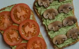 tomatoes-and-mushrooms-on-avocado-toast