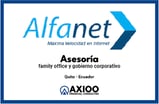 logotipo alfanet cliente axioo