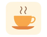 steaming cup of coffee icon for decoration