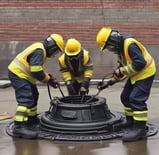 Confined space, man hole, ducks, vents, hole watcher, H2s