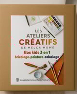 une Box kid 3en 1 pour les ateliers créatifs, Bricolage, coloriage et dessins