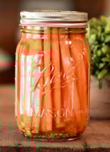 a jar of fermented carrots