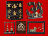 Wooden Board Mounted Brass Articles