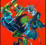 Volcan du coeur | tableau abstrait